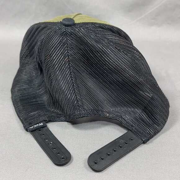 RVCA Snapback Hat Cap Black Trucker Mesh Streetwear Skater Surfer Outdoor Mens - Picture 15 of 15